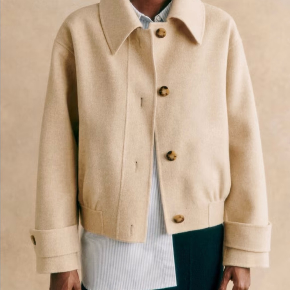Sézane Beige Wool Jacket